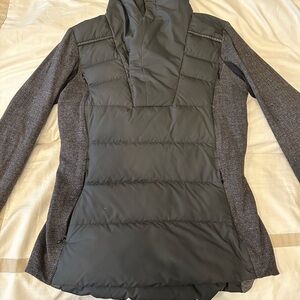 Lululemon Athletica  down for a run Black Puffer Vest/ sleeve combo.